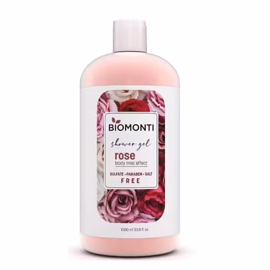 شامپو بدن بیومونتی Biomonti مدل Rose Oil حجم 1000 میل