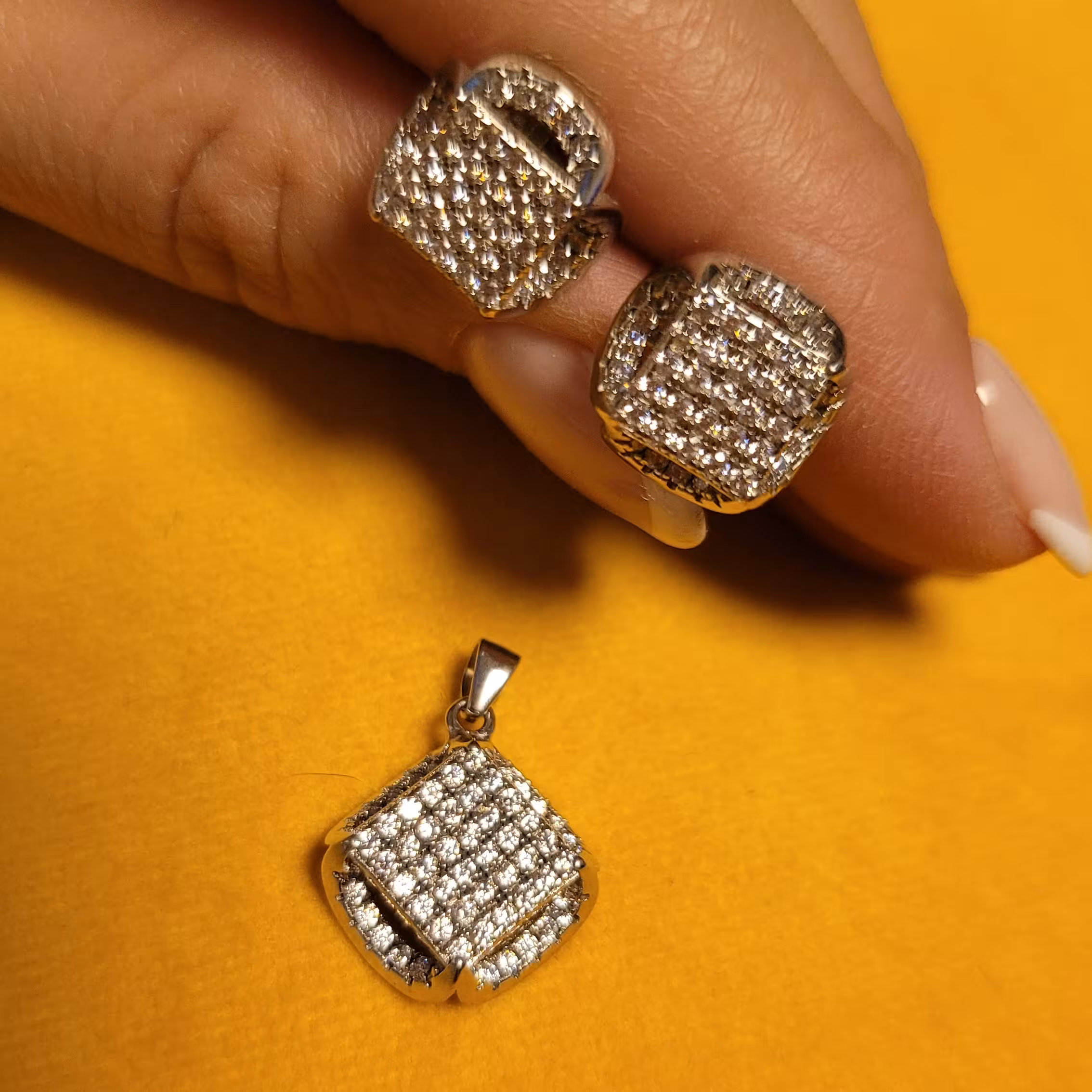 نیم ست جواهر نقره                 