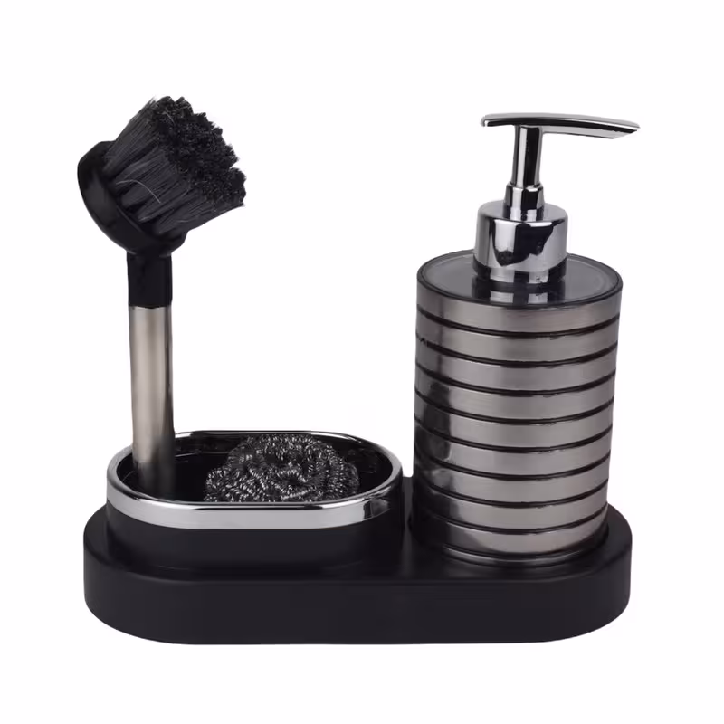 ست جا مایع کنار سینک کد 990010 به همراه اسکاچ و فرچه | کالا مکس