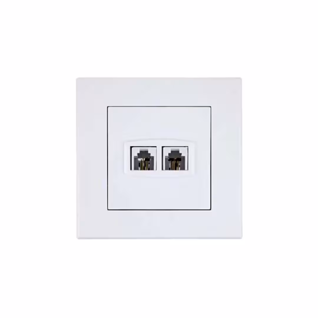 پریز تلفن دو سوکت پارت الکتریک مدل تابش 5181