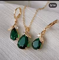 نیم ست زنانه نگین رنگی در 5 طرح خاص و شیک جنس استیل💍