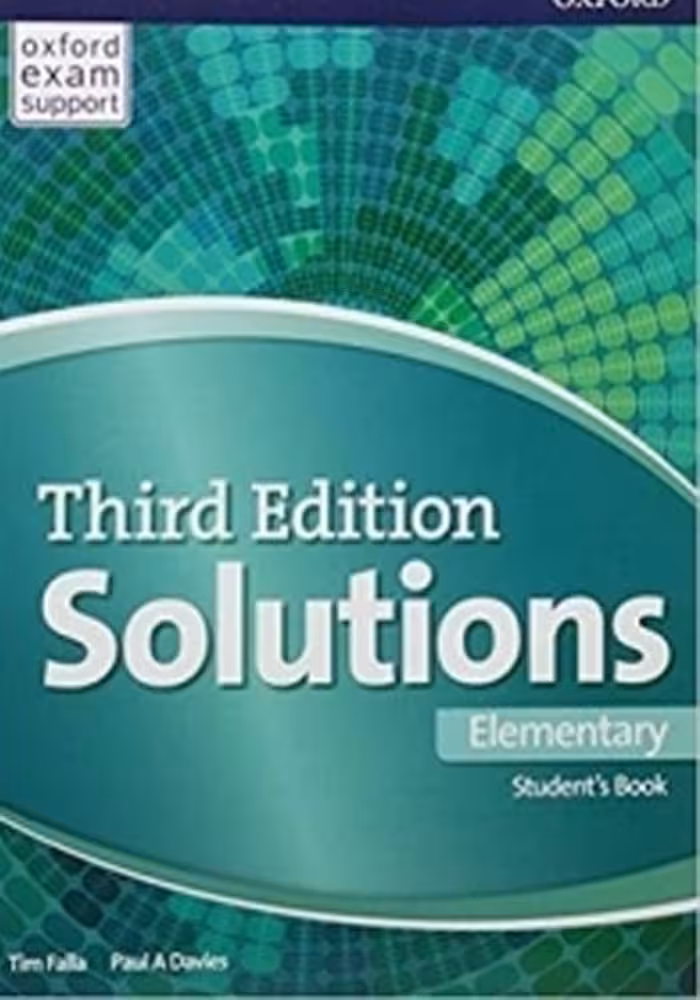 سولوشن المنتری | کتاب انگلیسی Solutions Elementary 3rd Edition