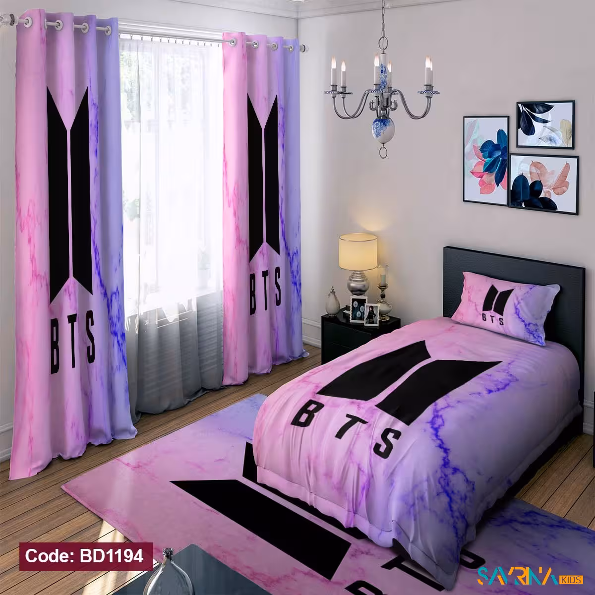 ست اتاق خواب طرح BTS کد BD1194