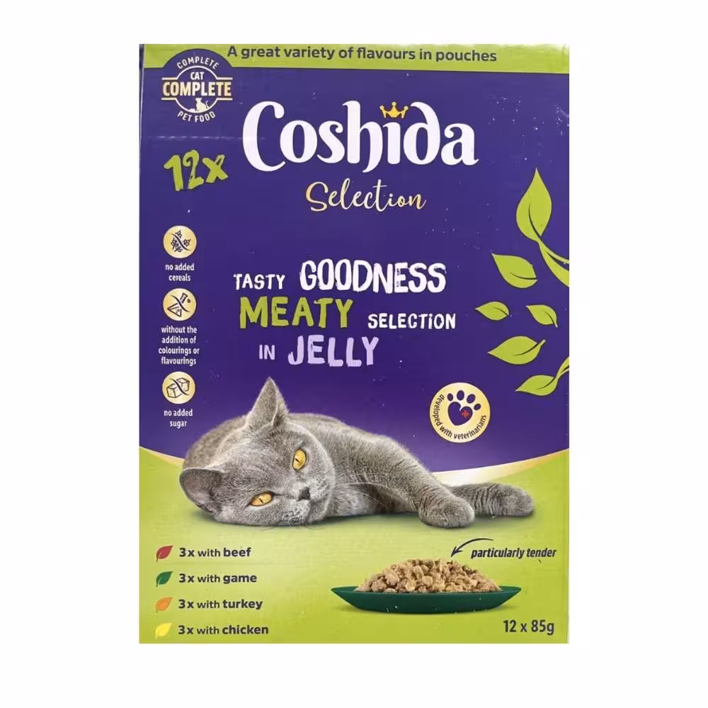 پوچ گربه کوشیدا Meaty selection بسته 12 عددی