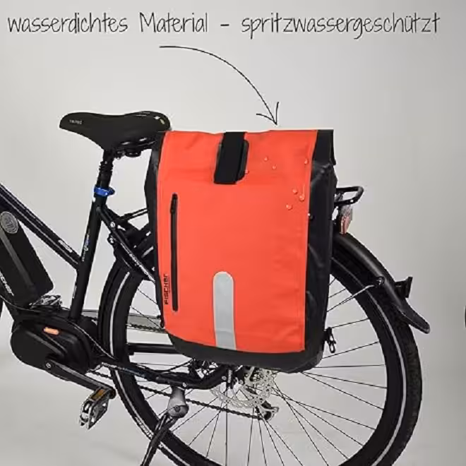 کیف زین دوچرخه فیشر ضد آب، قرمز رنگ، تک سایز