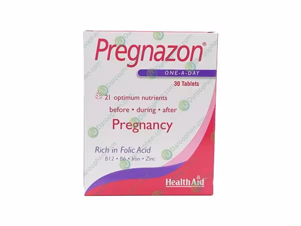 قرص پرگنازون هلث اید – Pregnazon Healthaid Tablet