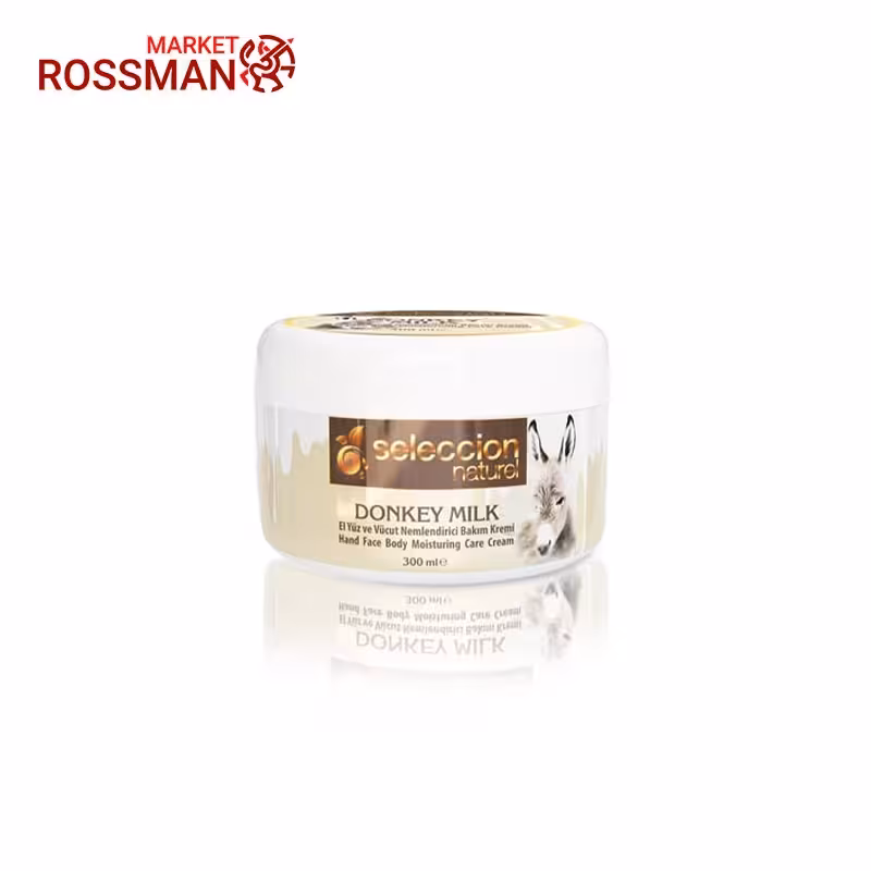 کرم صورت و بدن سلکشن نچرال Seleccion natural مدل شیر الاغ حجم 300 میلی لیتر