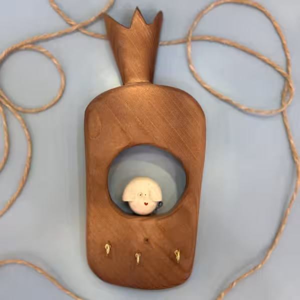 جاکلیدی تک مجسمه سگ طرح دو