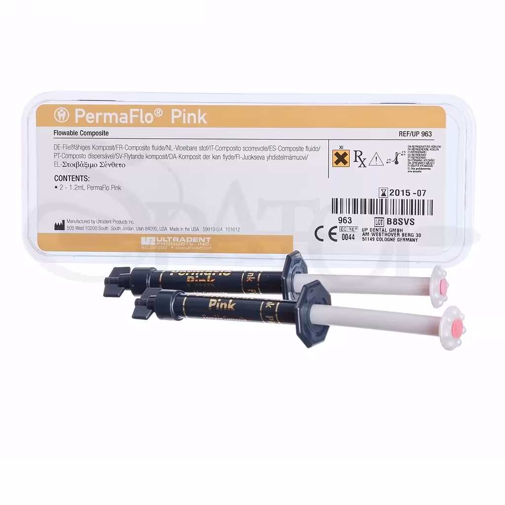 کامپوزیت پرمافلو رنگ لثه Perma Flo PINK برند الترادنت Ultradent