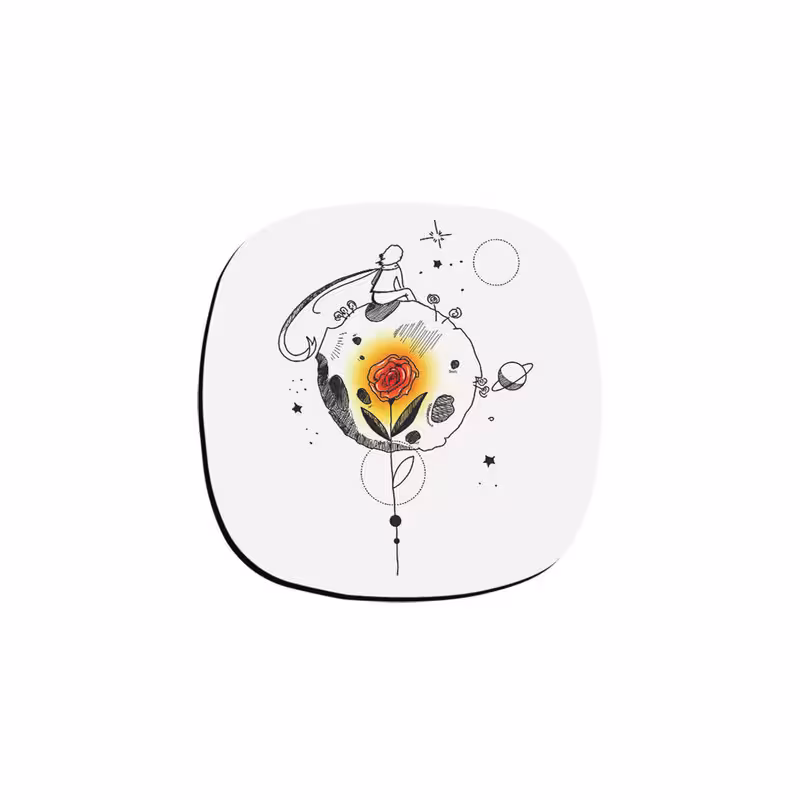 زیر لیوانی ترمه طراحان ایده مدل شازده کوچولو کد sjb003