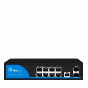 سوئیچ شبکه مدیریتی 8 پورت شبکه 2 پورت فیبر نوری POEITT-SWP4523