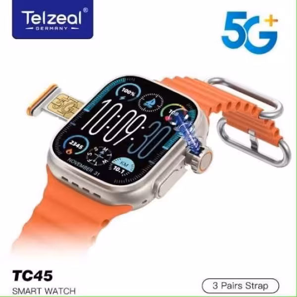 ساعت سیمکارتخور تلزیل مدل TC45 اولترا 5G با بدنه فلزی