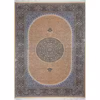 فرش دستباف گونه ابریشم قم کد 205c