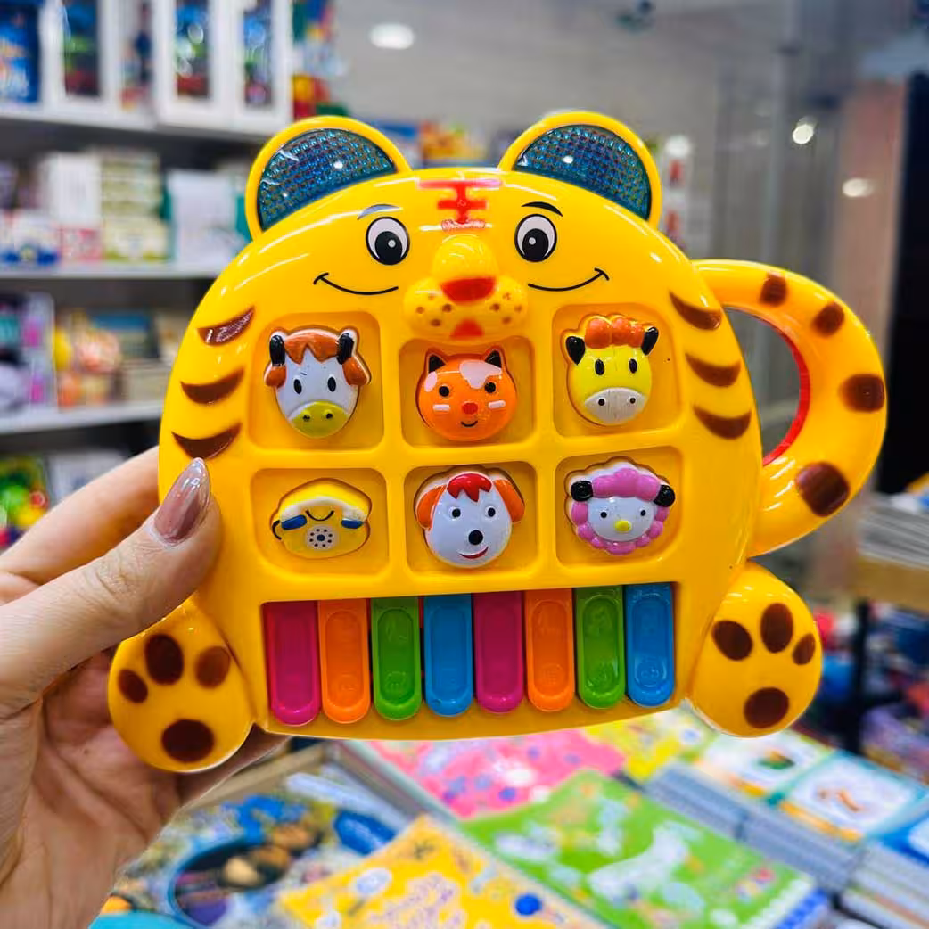 ارگ موزیکال با صدای حیوانات طرح ببر(دارای 3 مود مختلف موزیکالی)