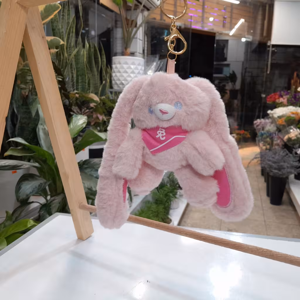 عروسک سرکلیدی خرگوش جادویی صورتی