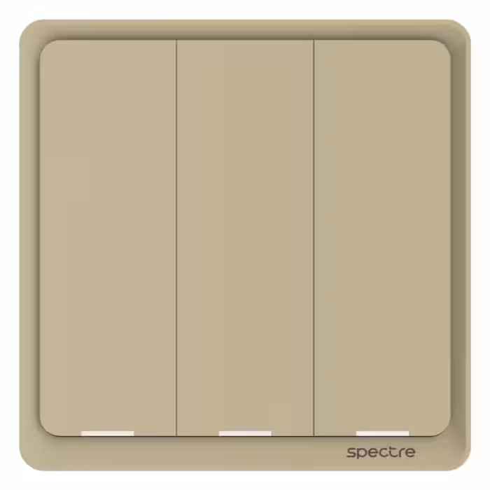 کلید روشنایی هوشمند metis – سه پل – Tuya – WiFi – L N – شامپاینی