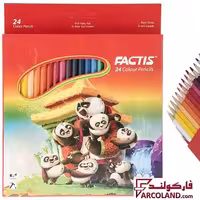 مداد رنگی 24 رنگ فکتیس مدل F07112324 | جعبه مقوایی | Factis colour pencil