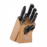 ست 7 پارچه چاقو و تیزکن و قیچی حرفه ای زولینگ آلمان شف نایف (دو بچه) Zwilling Professional S Blok