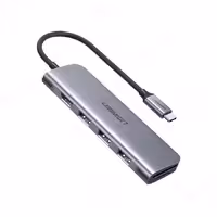 هاب 6 پورت Type C به USB 3.0 با یک پورت HDMI و درگاه کارت حافظه یوگرین 70410 CM195