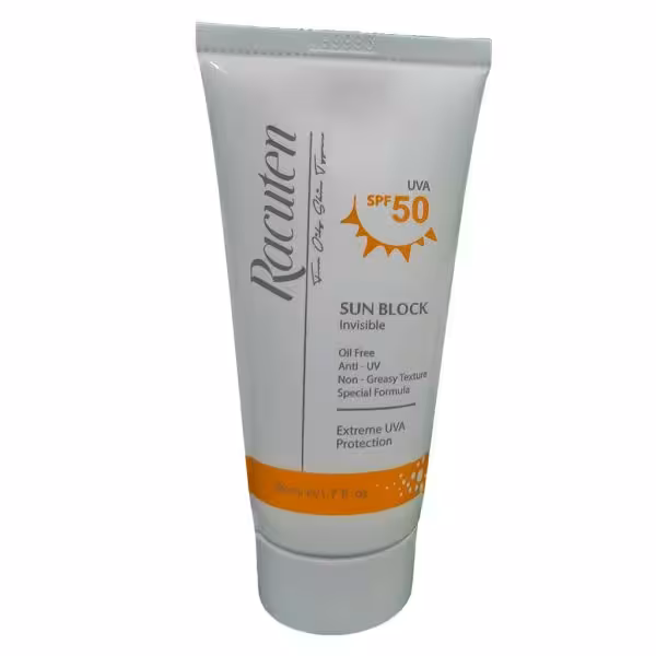 کرم ضد آفتاب بی رنگ راکوتن مناسب پوست چرب SPF50