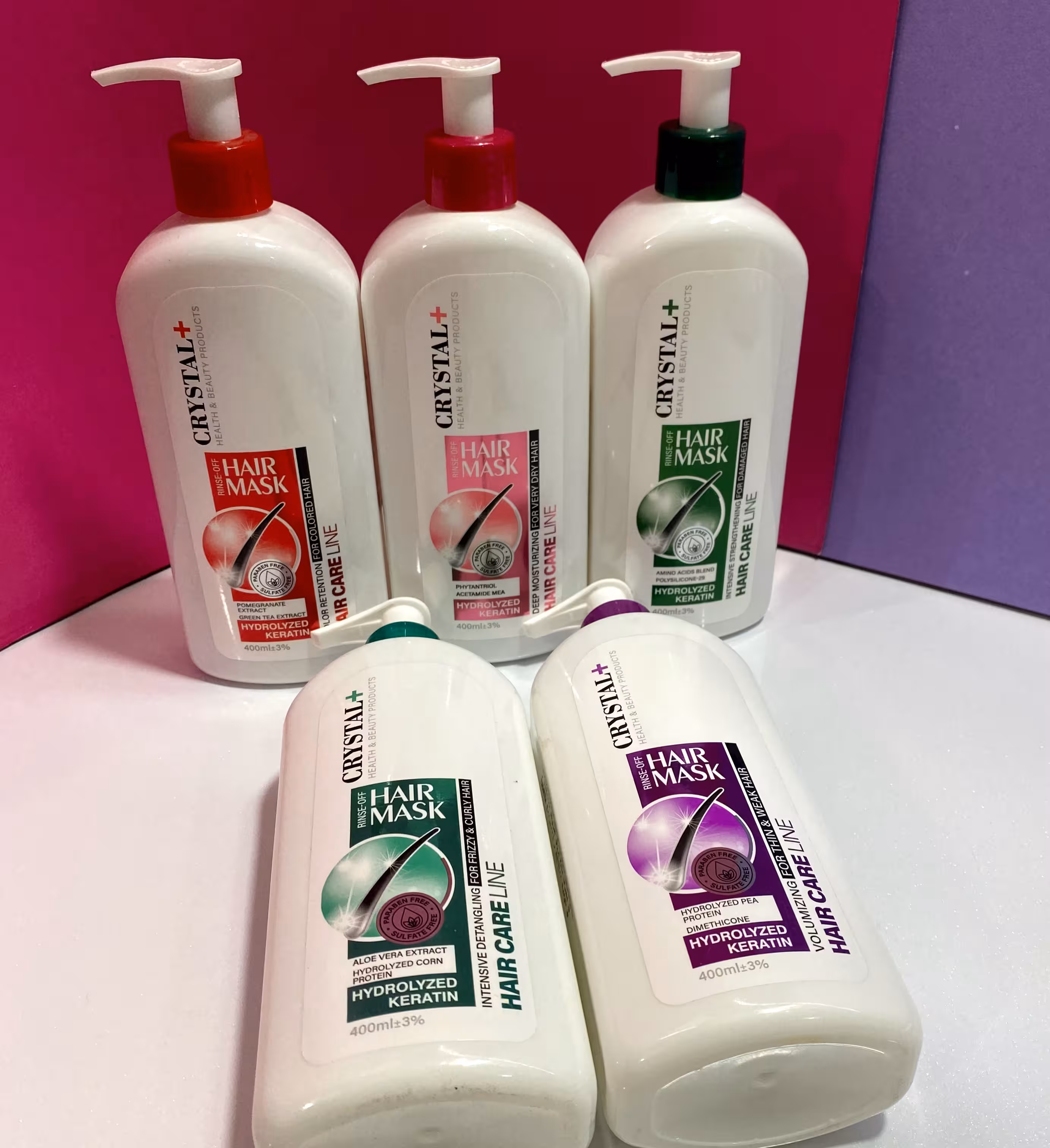 ماسک موی400میل فاقد سولفات/پارابن کریستال