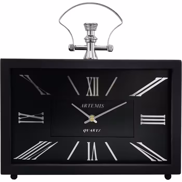 ساعت دیواری آرتمیس کد 2032 Black Silver مشکی نقره ای