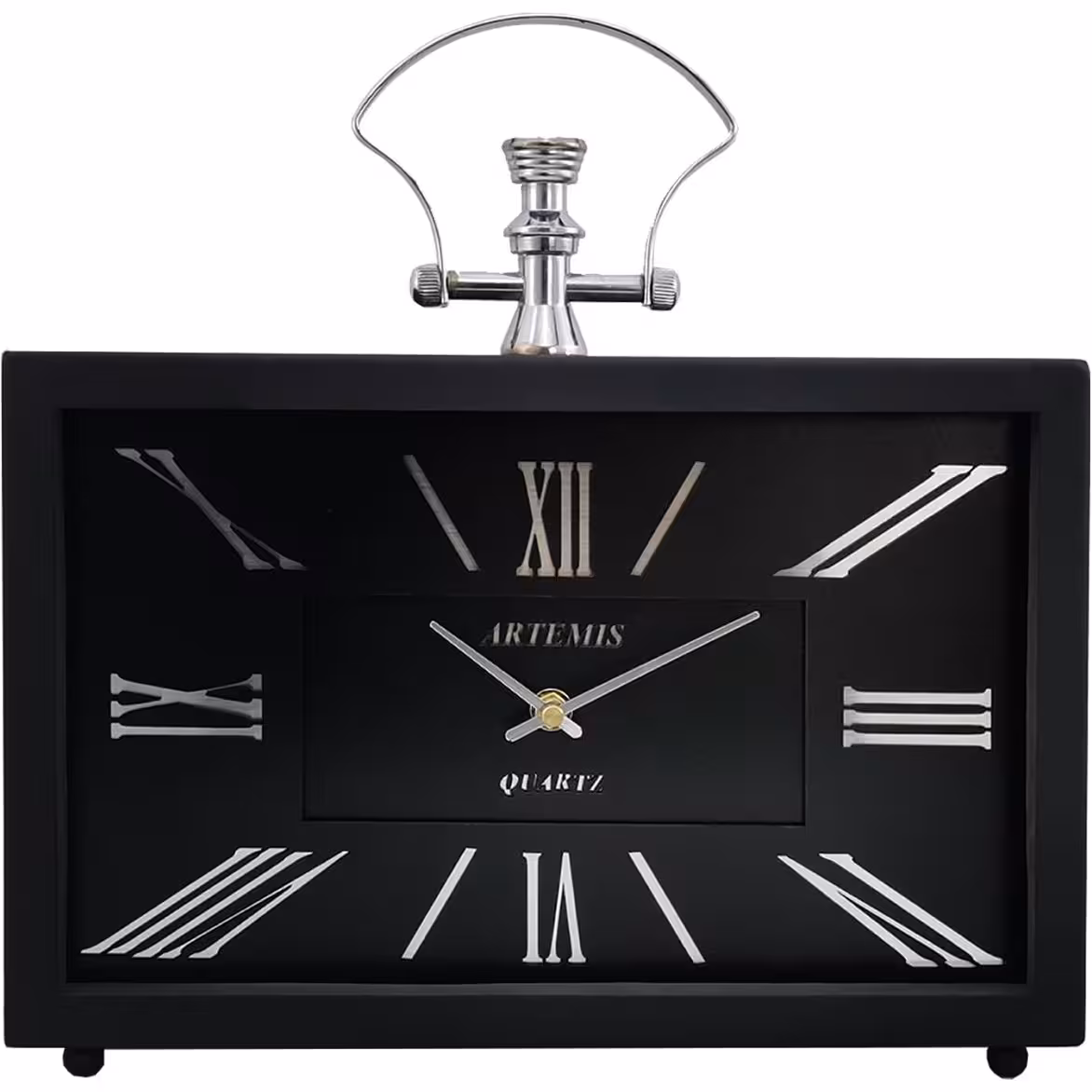 ساعت دیواری آرتمیس کد 2032 Black Silver مشکی نقره ای