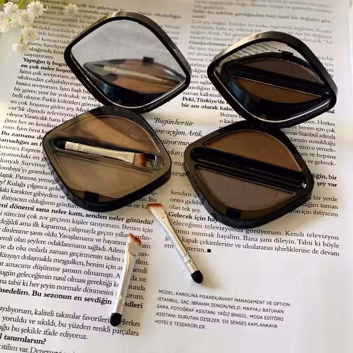 سایه پودری ابرو دوقلو  با اپلیکاتور