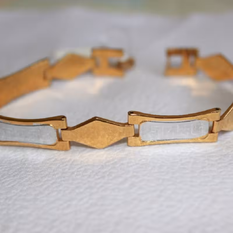 دستبند استیل دو رنگ