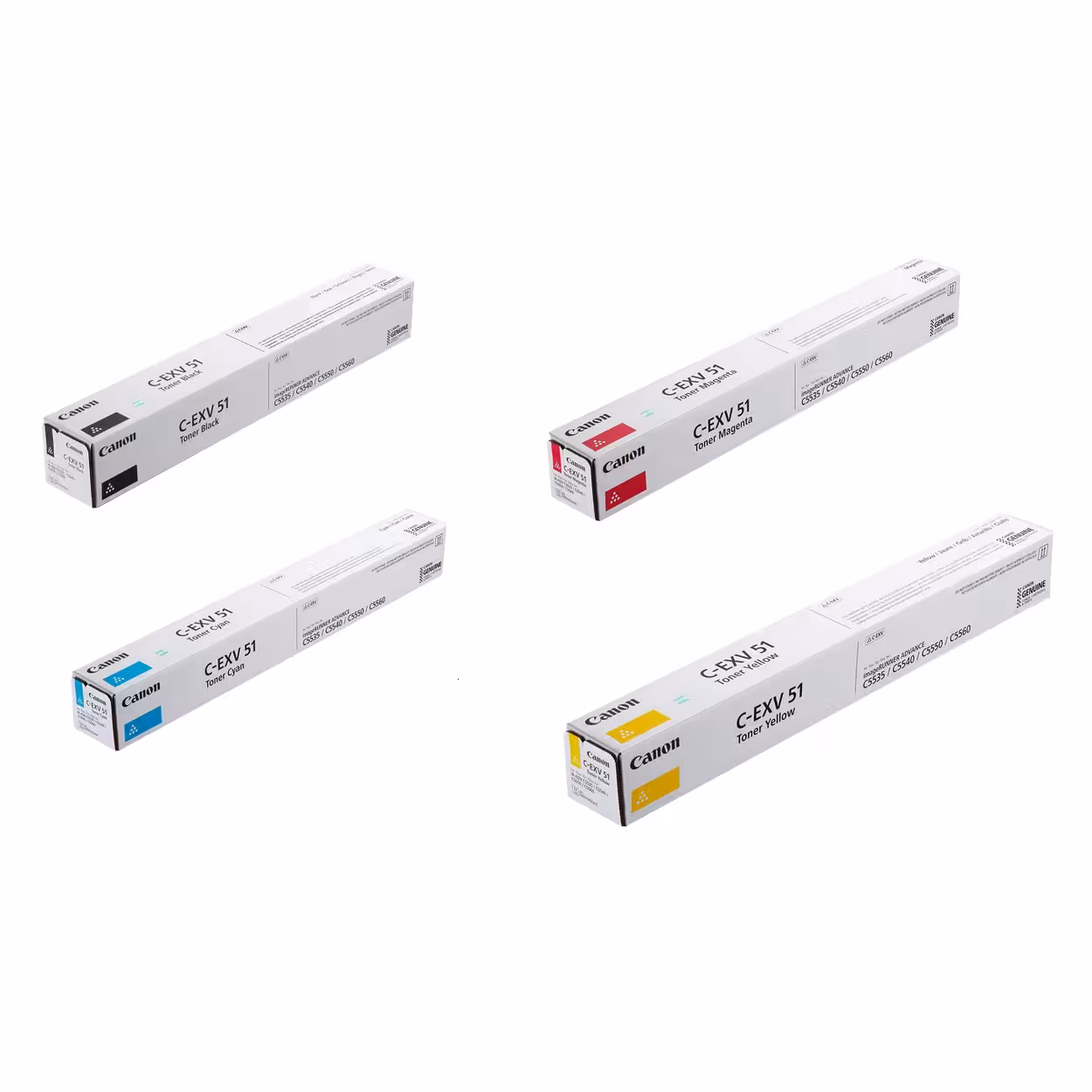 پک کامل تونر لیزری رنگی کانن مدل C-EXV51