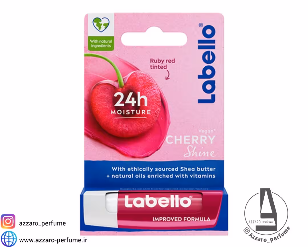 بالم لب استیکی گیلاس لبلو Labello Cherry Shine