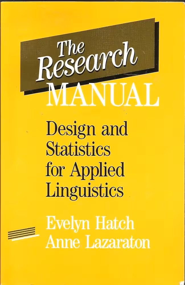 کتاب The Research Manual Design and Statistics for Applied Linguistics