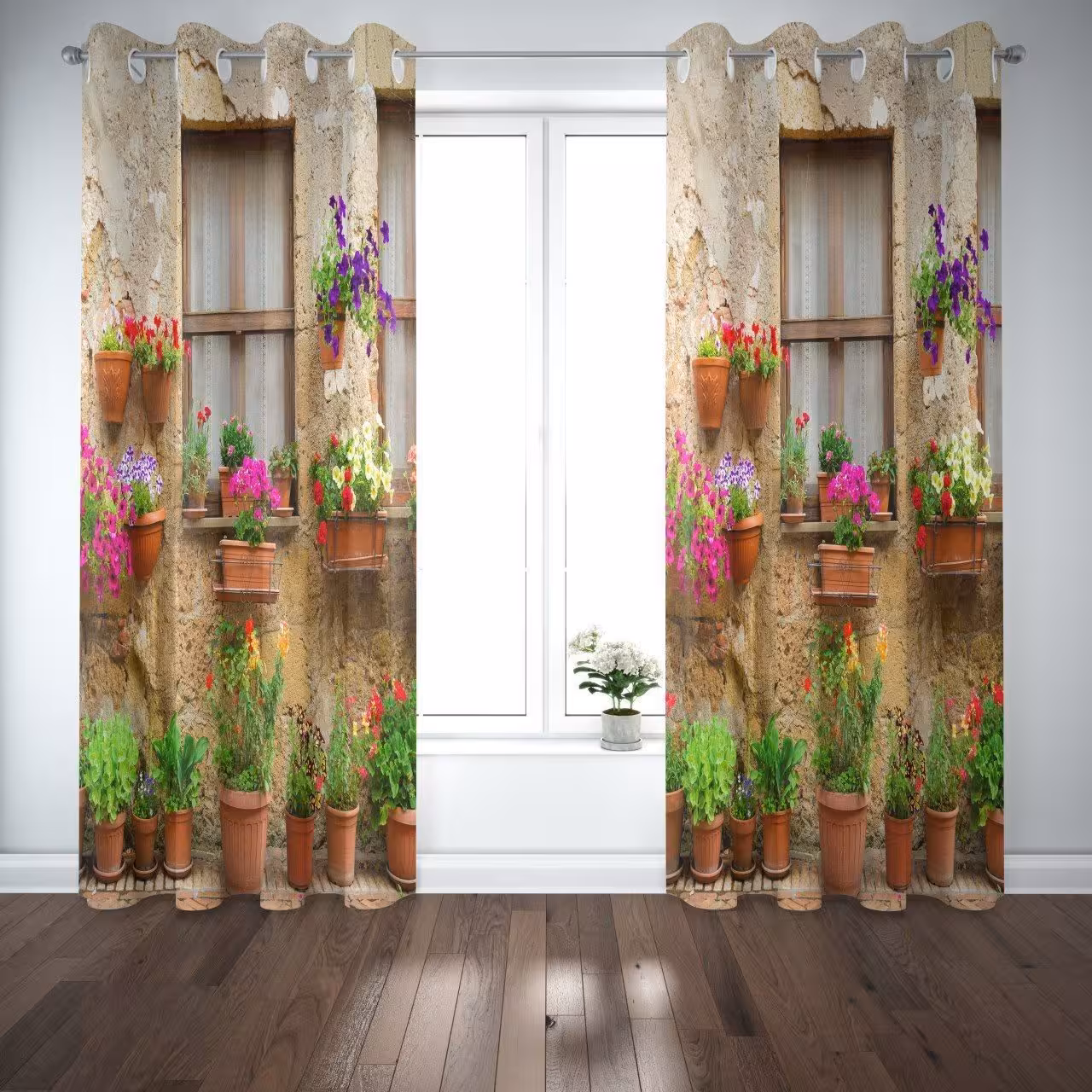پرده چاپی پانچ طرح نقاشی و منظره کد1621