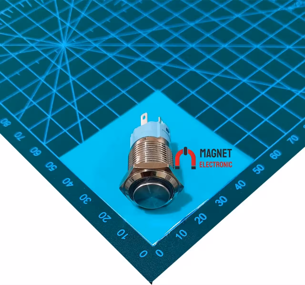 کلیدمتال آبی LAS3-16H-W11EM/N16MM-PUSHBUTTON- 15667