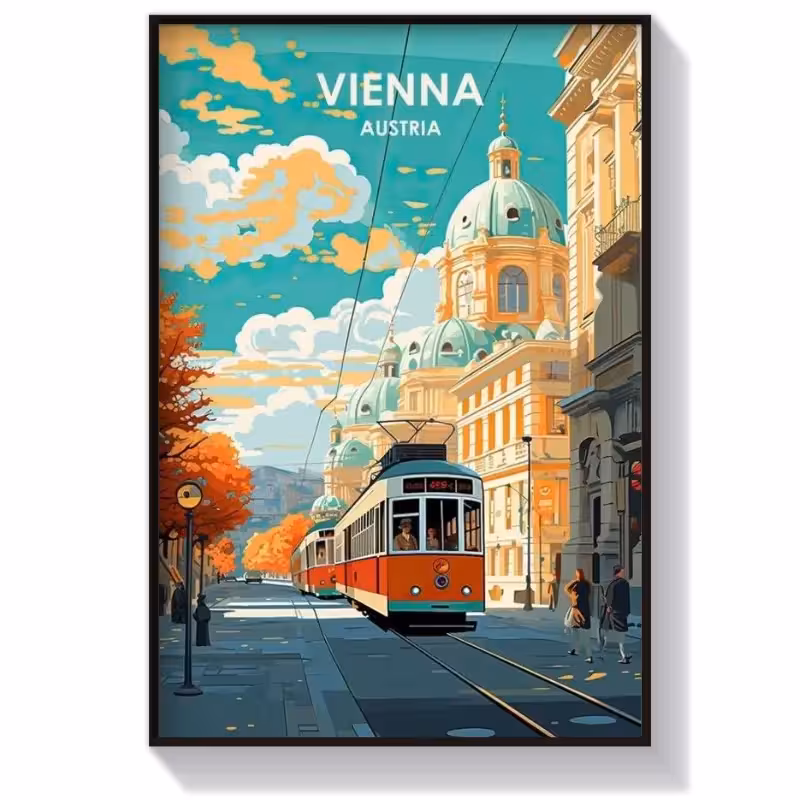 تابلو دکوراتیو گرافیکی شهر وین