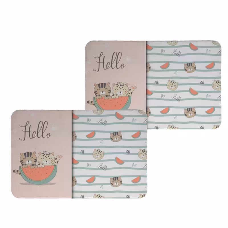 زیربشقابی طرح گربه و هندوانه کد 8029 مجموعه 2 عددی | کالا مکس