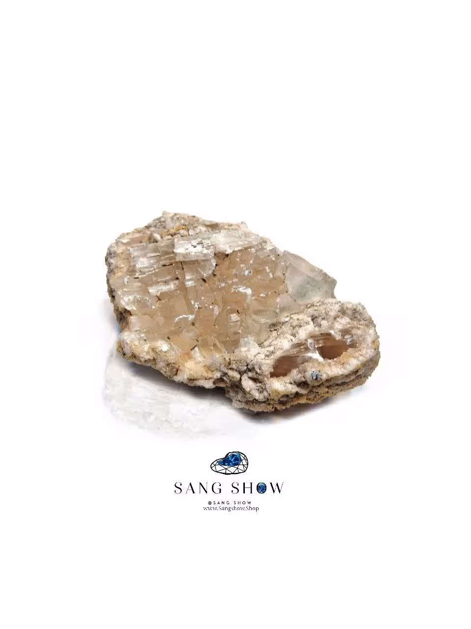 سلنایت شفاف و ویژه در اعماق بستر نمونه اصل و معدنی S816