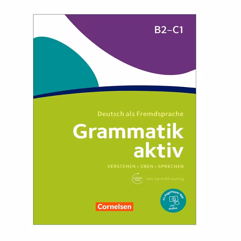 Grammatik aktiv B2 C1 Uben Horen Sprechen کتاب (چاپ رنگی)