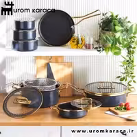 سرویس قابلمه لعابی 14 پارچه کاراجا Krista خاکستری