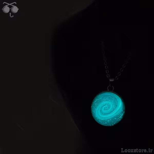 گردنبند شب تاب دو طرفه کهکشان راه شیری