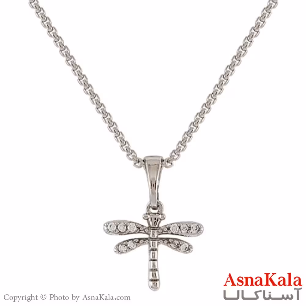 گردنبند زنانه ژوپینگ مدل سنجاقک کد GNB1638W -اسنا کالا