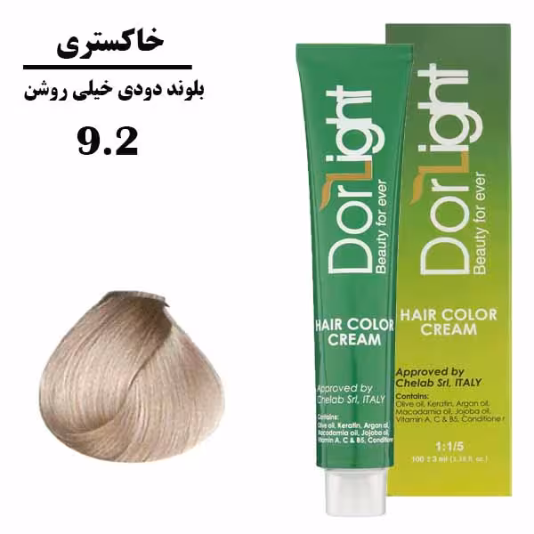 رنگ موی بلوند دودی خیلی روشن (9.2) دورلایت سری دودی حجم 100میل