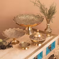 ست پذیرایی برنجی طلایی کد 132