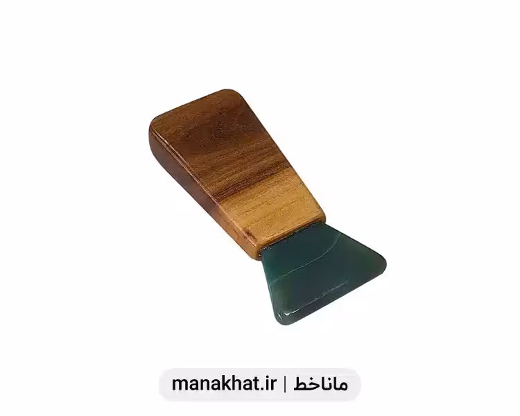 مهره خوشنویسی انگشتی عقیق طبیعی یشمی 5 سانتی متر