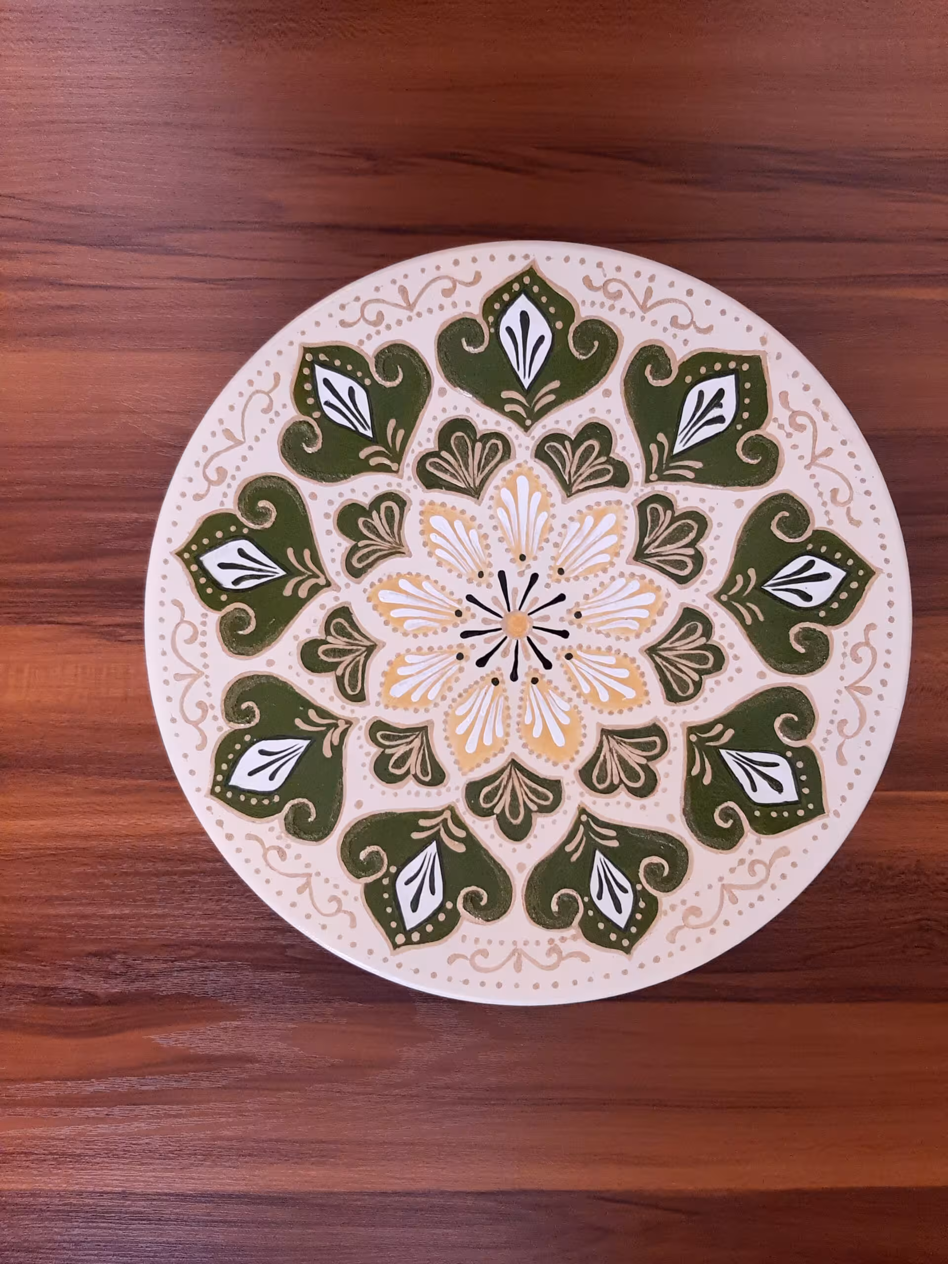 بشقاب دیوارکوب سفالی طرح سنتی کد 102583