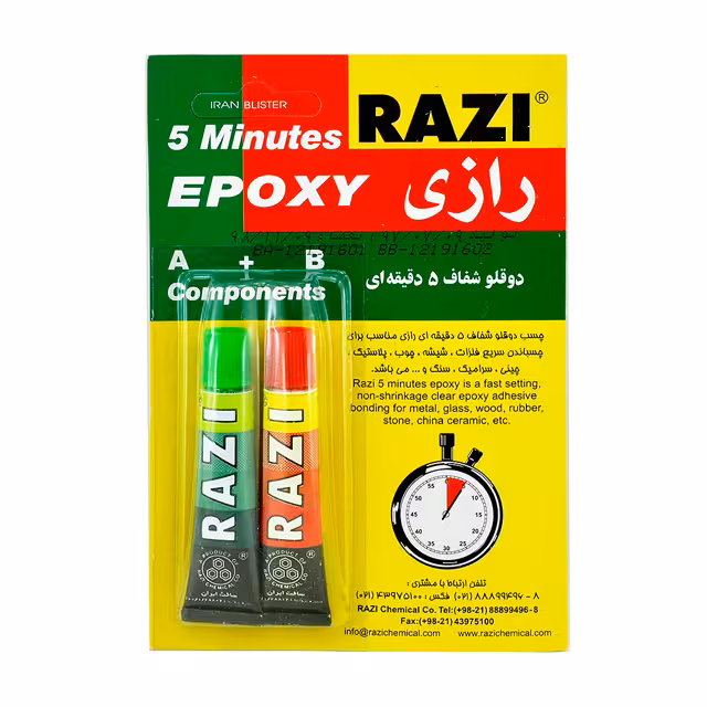 چسب دوقلو شفاف رازی 16 میلی لیتری