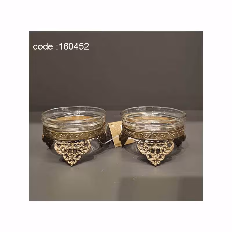 شمعدان وارمر بلور برنج مپکو 160452