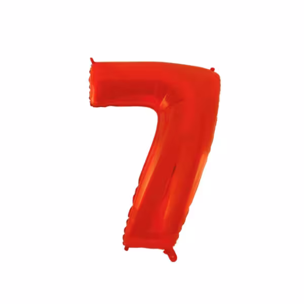 بادکنک فویلی عدد 7 قرمز