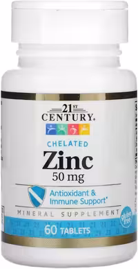 زینک سیترات سنتری 50 میلی گرم 60 عدد 21st Century Zinc Citrate