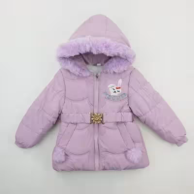 کاپشن دخترانه خرگوشی سوسنی کد 10406